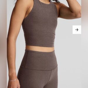 Beyond Yoga Brown Tank and Leggings Set